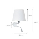 Wall light "PAIR" E27 with 3W LED reading lamp