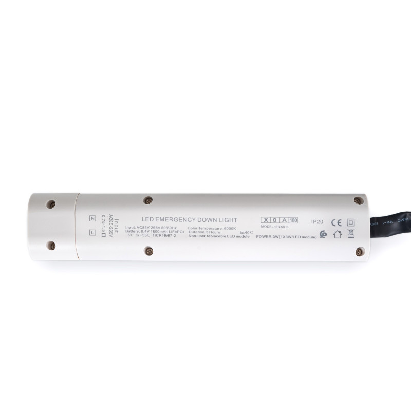 Downlight / Emergency light 3W - 3h autonomy - Ø60mm