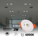 Downlight / Emergency light 3W - 3h autonomy - Ø60mm