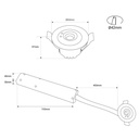 Downlight / Emergency light 3W - 3h autonomy - Ø60mm