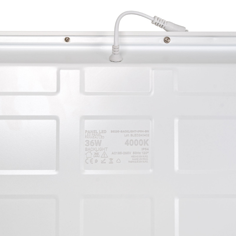 Recessed Backlight LED Panel 60x60cm - 36W - IP54 - Philips Driver - UGR22