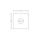 End cap for aluminum profile in plasterboard 23x15mm