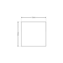 End cap for aluminum profile in plasterboard 23x15mm