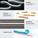 Single color COB LED Strip - 24V DC - FREE CUT - 11W/m - 8mm - IP20 - 5-meters-roll