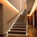 COB Single colour LED Strip - 24V DC - Side emission - 9W/m - 8mm - IP20 - 3cm cut - 5 metres roll