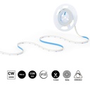 COB Single colour LED Strip - 24V DC - Side emission - 9W/m - 8mm - IP20 - 3cm cut - 5 metres roll