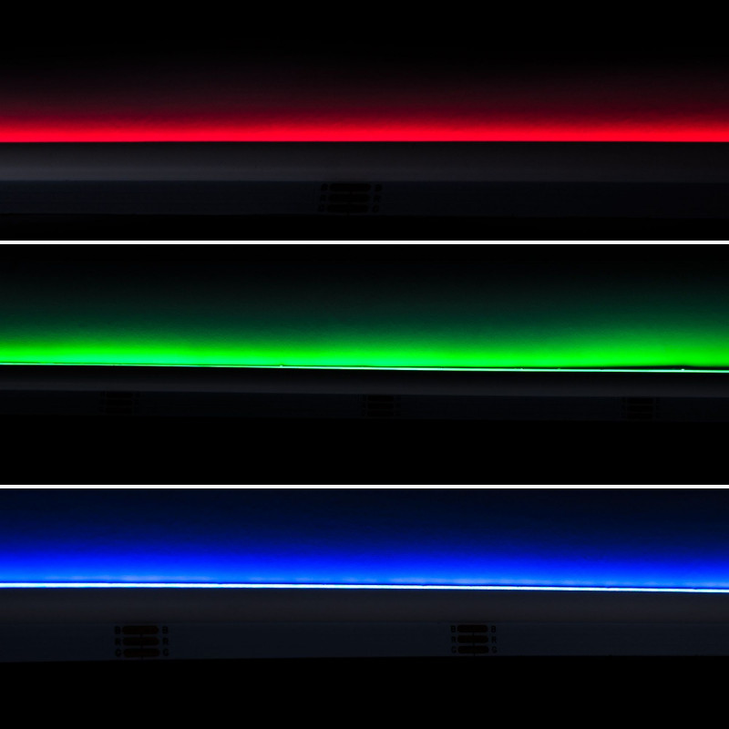 COB RGB LED Strip - 24V DC - Side emission - 12W/m - 10mm - IP20 - 5cm cut - 5 metres roll