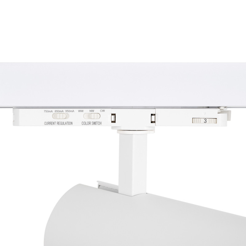 LED 3-phase track spotlight - Adjustable power: 30W/ 34W/ 38W - CCT - CRI 90