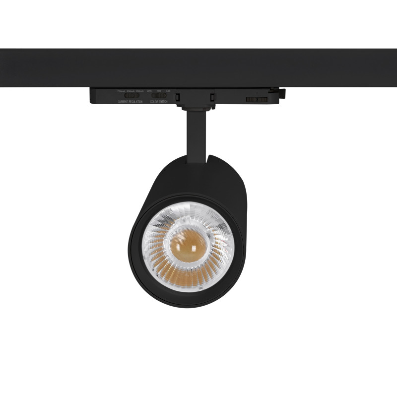 LED 3-phase track spotlight - Adjustable power: 30W/ 34W/ 38W - CCT - CRI 90