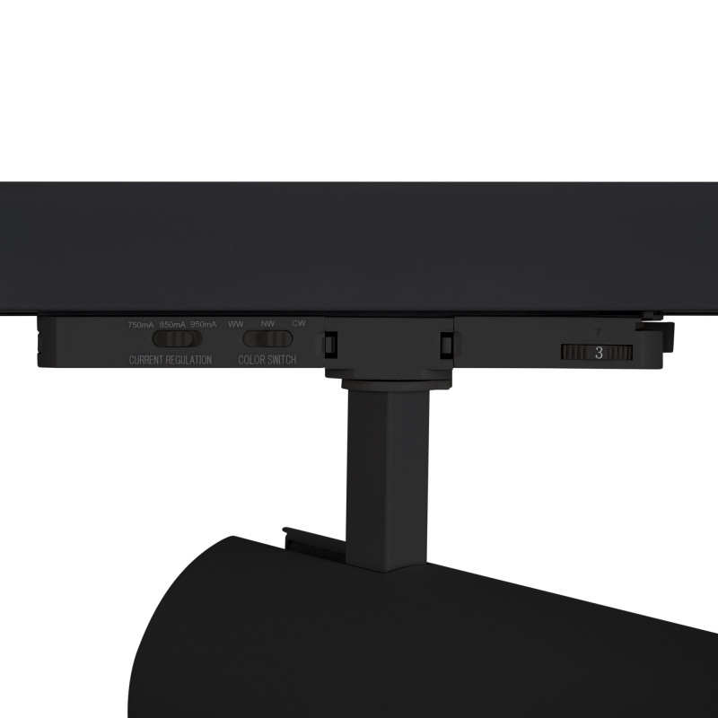 LED 3-phase track spotlight - Adjustable power: 30W/ 34W/ 38W - CCT - CRI 90