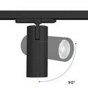 LED 3-phase track spotlight - Adjustable power: 30W/ 34W/ 38W - CCT - CRI 90