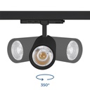 LED 3-phase track spotlight - Adjustable power: 30W/ 34W/ 38W - CCT - CRI 90