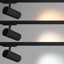 LED 3-phase track spotlight - Adjustable power: 30W/ 34W/ 38W - CCT - CRI 90