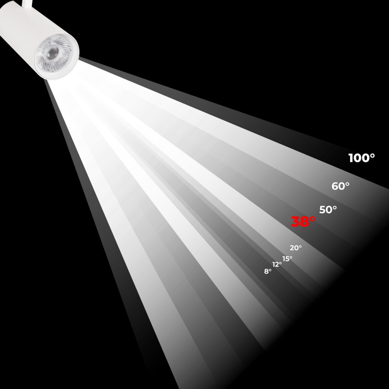 LED 3-phase track spotlight - 36W - CCT - TRIAC dimmable - CRI90 - 3300 lm