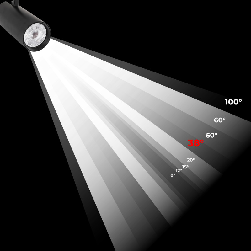 LED 3-phase track spotlight - 36W - CCT - TRIAC dimmable - CRI90 - 3300 lm