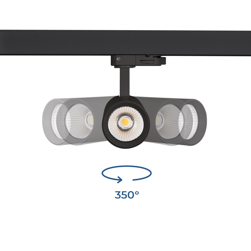 LED 3-phase track spotlight - 15W - CCT - CRI90 - 1350 lm