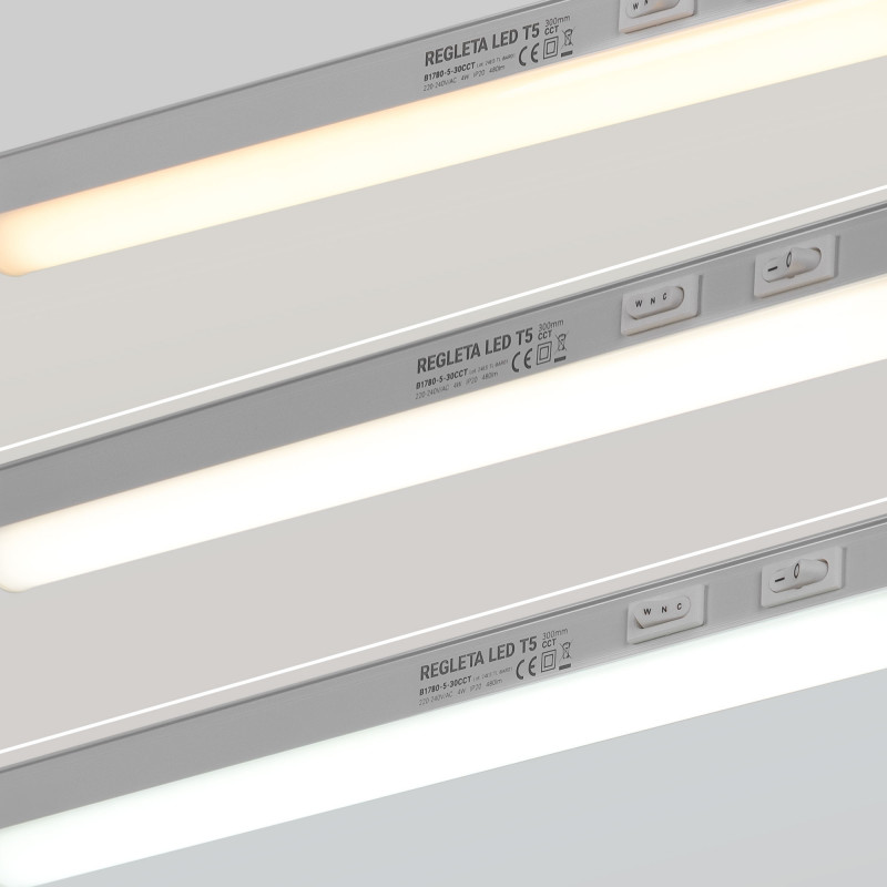 Under cabinet LED batten - T5 - 4W - CCT - 30 cm - Opal