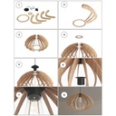 Wooden pendant light "Pili" - Ø 48cm - 1 x E27