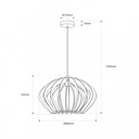 Wooden pendant light "Pili" - Ø 48cm - 1 x E27