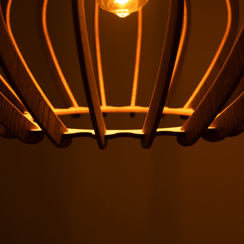 Wooden pendant light "Pili" - Ø 48cm - 1 x E27