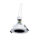 Recessed downlight ring Ø90mm (white/grey) + 5.4W GU10 Bulb + Socket