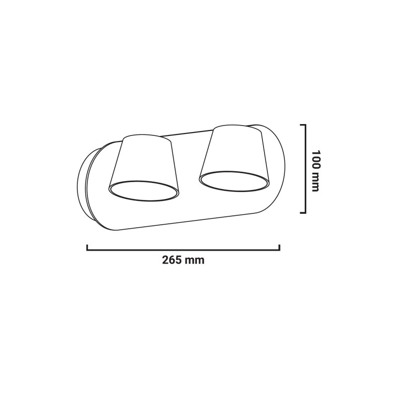 KOP-2" double adjustable LED wall light 12W