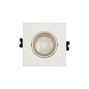 KIT - Recessed square downlight ring 93x93mm (white/black) + 5.4W GU10 Bulb + Socket