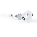 KIT - Recessed downlight ring Ø86mm (silver) + 5.4W GU10 Bulb + Socket