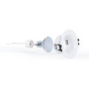 KIT - Recessed downlight ring Ø86mm (silver) + 5.4W GU10 Bulb + Socket