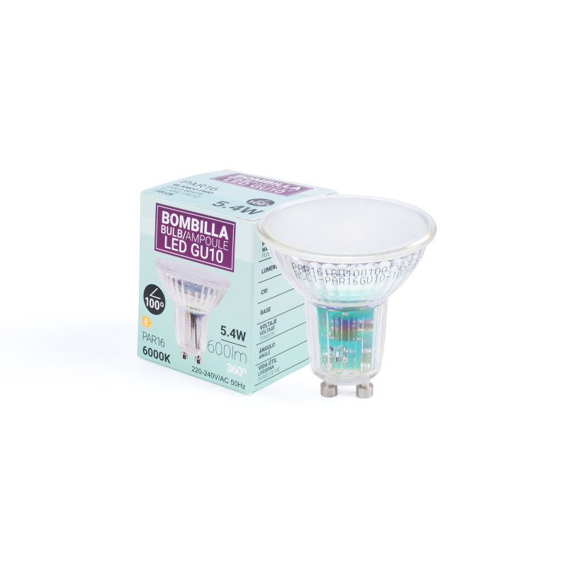 KIT Tilting recessed downlight Ø90mm (white) + 5.4W GU10 Bulb + Socket