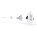 KIT - Recessed downlight ring Ø110mm (black) + 5.4W GU10 Bulb + Socket