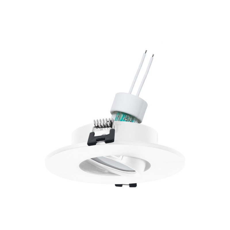 KIT - Recessed downlight ring Ø110mm (black) + 5.4W GU10 Bulb + Socket