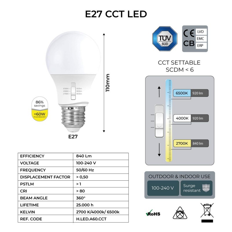 FUMAGALLI LED garden spike "AMELIA SPIKE" - E27 - CCT - IP55