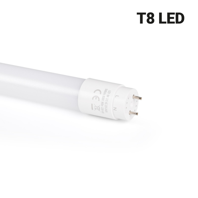 Kit LED light fitting + T8 LED tube - 9W - 60cm