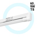 Kit LED light fitting + T8 LED tube - 9W - 60cm