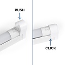 Kit LED light fitting + T8 LED tube - 9W - 60cm