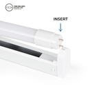 Kit LED light fitting + T8 LED tube - 18W - 120cm
