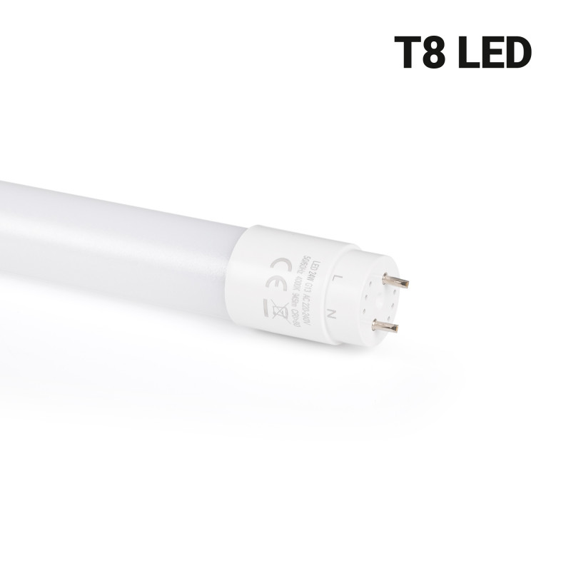 Kit LED light fitting + T8 LED tube - 24W - 150cm