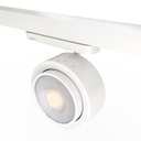 Round LED 3-phase track spotlight - 35W - ZOOM 15º- 45º - 4000K - CRI 90