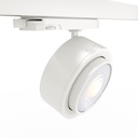 Round LED 3-phase track spotlight - 35W - ZOOM 15º- 45º - 4000K - CRI 90