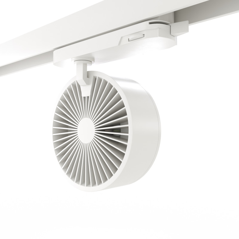 Round LED 3-phase track spotlight - 35W - ZOOM 15º- 45º - 4000K - CRI 90