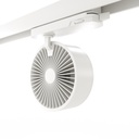 Round LED 3-phase track spotlight - 35W - ZOOM 15º- 45º - 4000K - CRI 90