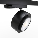 Round LED 3-phase track spotlight - 35W - ZOOM 15º- 45º - 4000K - CRI 90