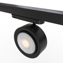 Round LED 3-phase track spotlight - 35W - ZOOM 15º- 45º - 4000K - CRI 90