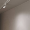 Round LED 3-phase track spotlight - 35W - ZOOM 15º- 45º - 4000K - CRI 90