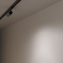 Round LED 3-phase track spotlight - 35W - ZOOM 15º- 45º - 4000K - CRI 90