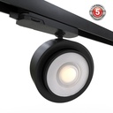 Round LED 3-phase track spotlight - 35W - ZOOM 15º- 45º - 4000K - CRI 90