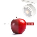 Round LED 3-phase track spotlight - 35W - ZOOM 15º- 45º - 4000K - CRI 90