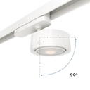 Round LED 3-phase track spotlight - 35W - ZOOM 15º- 45º - 4000K - CRI 90