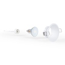 KIT Fixed recessed downlight Ø82mm (black) + 5.4W GU10 Bulb + Socket